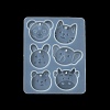 Rabbit/Dragon/Cat Pendant DIY Silhouette Silicone Mold X1-DIY-K073-09B-4