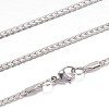 Tarnish Resistant 304 Stainless Steel Curb Chain Necklaces STAS-G083-57P-1