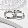 Brass Micro Pave Cubic Zirconia Huggie Hoop Earrings EJEW-K083-36P-B-1
