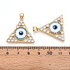 Brass Micro Pave Clear Cubic Zirconia Pendants for Women KK-T070-90A-08-3