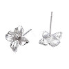 Brass Stud Earring Findings KK-N232-337B-01P-1