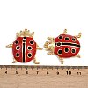 304 Stainless Steel Enamel Pendants STAS-P410-39C-G-3