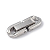 Non-Tarnish 304 Stainless Steel Fold Over Clasps STAS-G307-11A-P-2