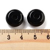 Natural Obsidian European Beads G-C134-04A-3