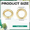 5Pcs Rack Plating Brass Spring Gate Rings KK-ME0003-16-2