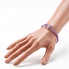 Reiki Crystal Natural Mixed Stone Beads Bangle for Girl Women BJEW-JB06802-5