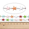 304 Stainless Steel Enamel Starfish Link Chains CHS-F023-01K-P-2