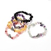 Natural & Synthetic Mixed Gemstone Stretch Bracelet for Men Women BJEW-JB06706-1