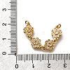 Brass 4 Flowers Links Connector Charms KK-K378-59G-3