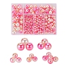 497Pcs 5 Style Rainbow ABS Plastic Imitation Pearl Beads OACR-YW0001-07D-1