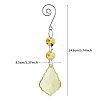 Glass Leaf Hanging Ornaments PW-WG86853-03-1