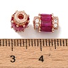 Rack Plating Brass Pave Cubic Zirconia Beads KK-M285-08RG-3