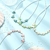 Ocean Sea Animals Synthetic Turquoise & Natural Cultured Freshwater Pearl & Glass Seed Beaded Necklaces for Women NJEW-JN06127-01-1
