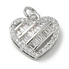 Rack Plating Brass Micro Pave Cubic Zirconia Pendants KK-K392-36P-1