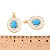 Brass Micro Pave Clear Cubic Zirconia Pendants CU-CBA9CBD-13G-3
