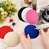 6Pcs 6 Colors Nylon Cloth Round Fascinator Hat Base for Millinery AJEW-FG0002-79-3