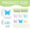 100Pcs UV Plating Opaque Acrylic Beads OACR-TADJ0001-11-3