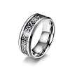 Titanium Steel Triquetra/Trinity Knot Finger Rings for Men Women PW-WG54165-03-1