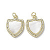 Brass Micro Pave Cubic Zirconia Pendants KK-G485-23A-G-1