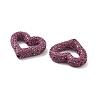Heart Shape Polymer Clay Rhinestone Beads CLAY-NH0001-09B-10-4