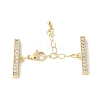 Brass Cubic Zirconia Chain Extender KK-F893-01G-1