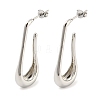 Rack Plating Brass Teardrop Stud Earrings EJEW-P242-04P-1