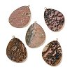 Natural Rhodonite Pendants G-K347-02G-04-1