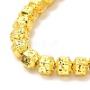 Electroplated Natural Lava Rock Beads Strands G-G984-05G-3