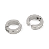 Non-Tarnish Frosted 304 Stainless Steel Non Piercing Earrings EJEW-M001-07B-P-2