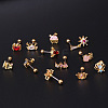 Brass Micro Pave Cubic Zirconia Cartilage Earring WG3714F-03-2