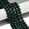 Natural Green Onyx Agate(Dyed & Heated) Beads Strands G-R009-A01-01-1