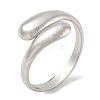 Non-Tarnish 304 Stainless Steel Plain Cuff Ring RJEW-C067-01P-1