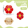 16Pcs Flower Zinc Alloy Enamel Lapel Pins for Backpack Clothes JEWB-FG0001-76-2
