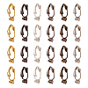 48Pcs 6 Colors Brass Clip-on Earring Converters Findings KK-CJ0001-61-5