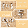 Olycraft 3 Styles Iron Latch Hook Hasp Horn Lock with Screws FIND-OC0003-42P-4