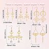 SUNNYCLUE 5 Pairs 5 Style Star & Moon Tarot Theme Alloy Dangle Earrings for Women EJEW-SC0001-32-2