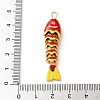 Brass Micro Pave Orange Cubic Zirconia Pendants CU-CBA03AF-15G-03-3