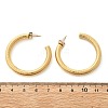 304 Stainless Steel Textured C-Shaped Stud Earrings EJEW-V016-09G-01-5