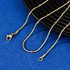 1.2MM 304 Stainless Steel Rondelle Bead Round Snake Chain Necklaces NJEW-K291-03G-2