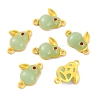 Glass Alloy Connector Charms ENAM-WH0001-12KCG-A-2
