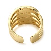 Brass Micro Pave Cubic Zirconia Open Cuff Ring RJEW-Q805-01G-3