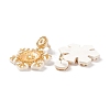 Christmas Snowflake Glass Seed Braided Dangle Stud Earrings EJEW-B011-01B-2