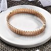 Ion Plating(IP) 304 Stainless Steel Hinged Bangles for Women BJEW-A011-18RG-2