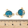 Light Gold Plated Alloy Enamel Pendants ENAM-M219-05KCG-02-3