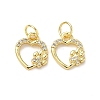 Brass Micro Pave Cubic Zirconia Pendants KK-I379-15G-07-1