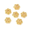 Flower Brass Bead Caps KK-P342-03G-1