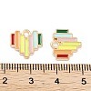 Light Gold Plated Alloy Enamel Charms ENAM-M219-12KCG-03-3