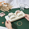 2-Slot Microfiber Bracelet Jewellery Display Stands RDIS-WH0015-03-5