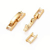 Eco-Friendly Brass Watch Band Clasps KK-M225-27G-2