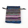 Ethnic Style Cloth Packing Pouches Drawstring Bags X-ABAG-R006-10x14-01D-1